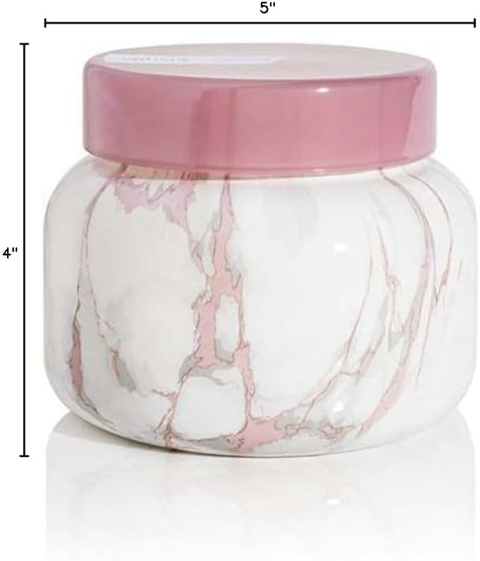 Capri Blue Modern Marble Jar Candles - Luxury Candles for Home Scented - Long Lasting Soy Wax Blend - (Aloha Orchid, 19 oz)