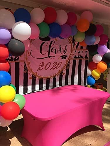 FORLIFE 4Pack Spandex Table Covers,Fitted Tablecloth for Rectangular Tables, Stretch Patio Table Covers, Universal Spandex Table Cover for Wedding, Banquet, Party (6ft, Fuchsia)