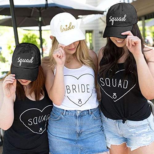 LADY&HOME Bachelor/Bachelorette Party Baseball Hats Set, Embroidered Adjustable Cotton Truck Caps