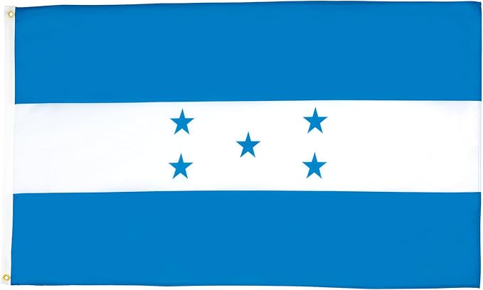 AZ FLAG Set of 10 Honduras Flags – 90 x 60 cm – 100% Polyester Honduran Flag with Integrated Metal Eyelets