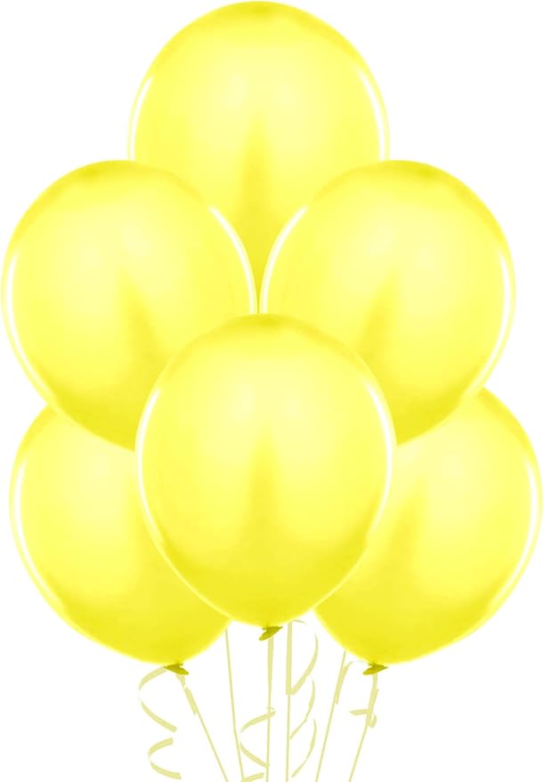 PMU Balloons 17 Inch PartyTex Crystal Lemon Quartz Premium Helium Quality Latex Balloons for Photo Shoot, Wedding, Baby Shower, Birthday Party and Event Decoration Pkg/72