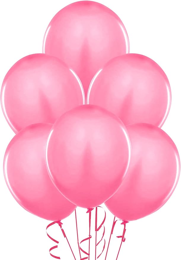 PMU Balloons 17 Inch PartyTex Pink Premium Helium Quality Latex Balloons for Photo Shoot, Wedding, Baby Shower, Birthday Party and Event Decoration Pkg/100