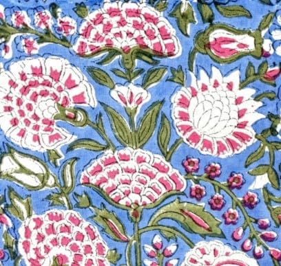 ATOSII Clover Pink 100% Cotton Round Tablecloth, Block Print Floral Table Cloth for Dining, Parties, Weddings, Outdoors, Holidays I 60" Inches, 4 Seater I Grandmillennial Farmhouse Spring Summer