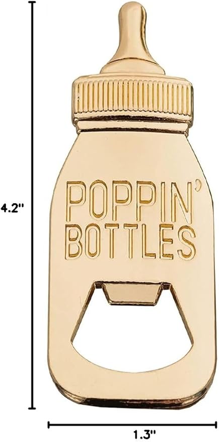 24Pack Baby Bottle Openers for Baby Shower Favors Gifts, Decorations Souvenirs, Poppin Bottles Openers with Gifts Box used for Guests Gender Reveal Party Favors or Wedding Favors (24, white)