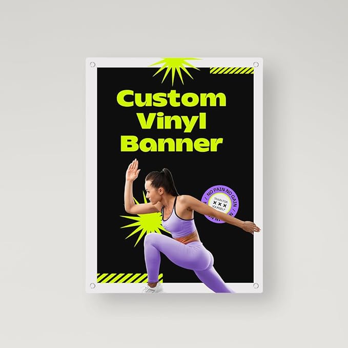 Customizable Vinyl Banner – Personalized Outdoor/Indoor Event Signage for Birthdays, Weddings, Graduations, Business Promotions – Lightweight, Durable, Weather-Resistant, Full-Color Printing (3'x4' / Vertical)