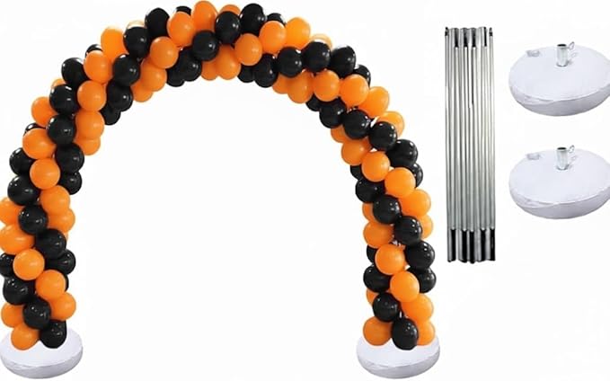 PMU DIY Professional Balloon Arch Deluxe Kit (Halloween Orange and Black) Balloon Garland for Party Decoration, Decoration Kit for Birthday Party, Wedding, Graduation, Baby Shower (41690-61646) Pkg/1