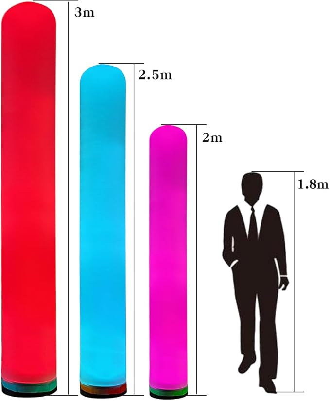 8.2FT Inflatable Lamp Post with Remote Control Bar Party Decorative lamp Changeable to Many Colors Suitable for Wedding Sites, Event Exhibitions, Store Decorations, Birthday Party Etc (1 Piece)