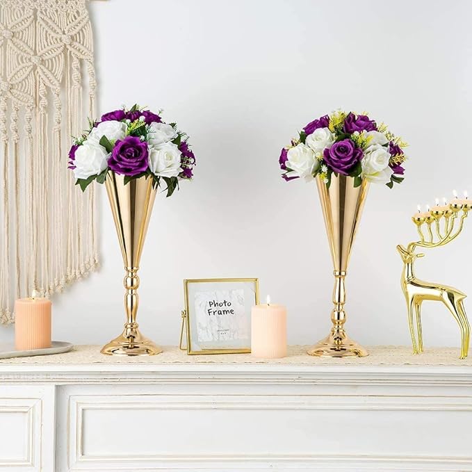 Sziqiqi Artificial Flowers Silk Rose Flowers for Wedding Centerpiece Party Birthday Anniversary Floral Arrangement Decorations