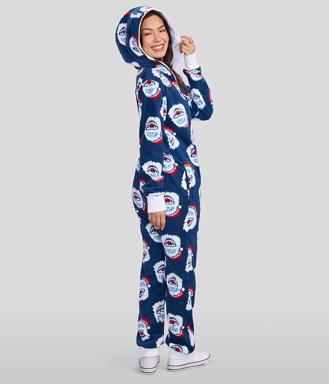 Tipsy Elves Christmas Onesies for Adults - Comfy Unisex Matching Holiday Jumpsuits with Convenient Pockets