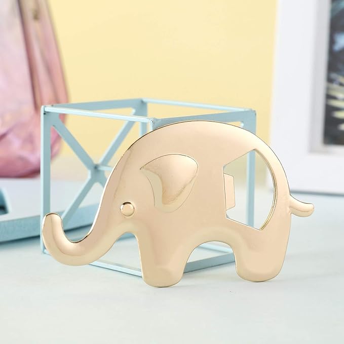 Pack of 36 Bottle Opener Baby Shower Party Favor for Guests Elephant Shaped Bottle Opener Baby Shower Favors Birthday Bridal Shower Souvenirs Wedding Favor Gift (Blue Elephant, 36)