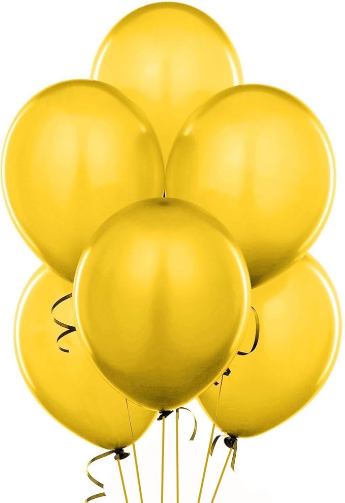 PMU Balloons 17 Inch PartyTex Pearl Gold Latex Pkg/72