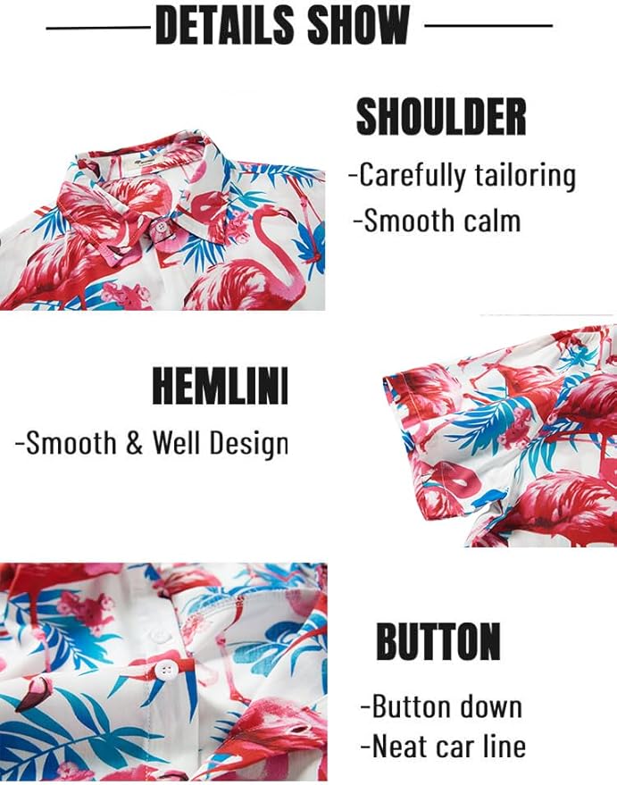 EISHOPEER Men's Flower Hawaiian Sets Casual Short Sleeve Shirt and Shorts Suits Outfits with Bucket Hats
