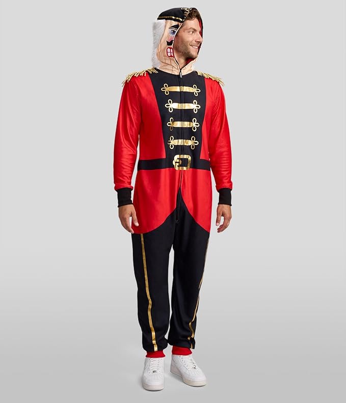 Tipsy Elves Christmas Onesies for Adults - Comfy Unisex Matching Holiday Jumpsuits with Convenient Pockets
