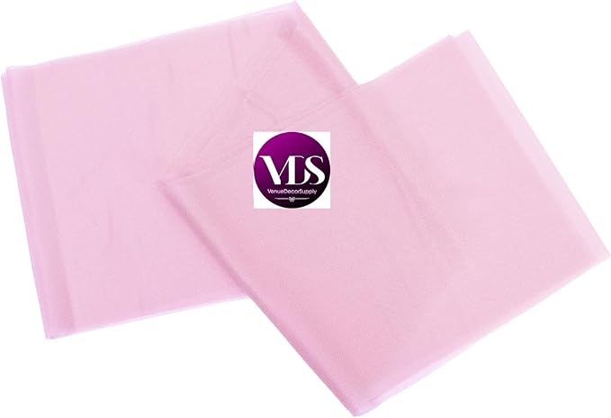 VDS Pack of 300, Blush Pink, Sheer Chiffon Chair Sashes Bows Chair Cover Back Tie Ribbon for Wedding Birthday Baby Shower Engagement Ceremony Event Party Banquet Restaurant Dining Chair Decoration
