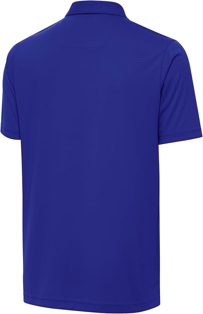 Antigua Real Madrid Men’s Tribute Polo, Performance Soccer Fan Golf Shirt in 100% Poly Jersey