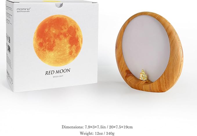 mamre Moon Ambient Light DIY Anniversary Wedding Valentines Day Gift Ideas Art Décor, Love Beneath The Red Moon