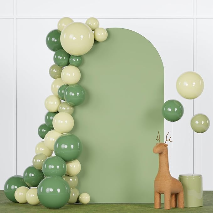 Metal Arch Stand and Cover Set 7.2FT Sage Green Arch Stand Cover for Arch Stand Frame Wedding Arch Stand with Spandex Arch Cover Set for Bridal Baby Shower Wedding Banquet Decoration