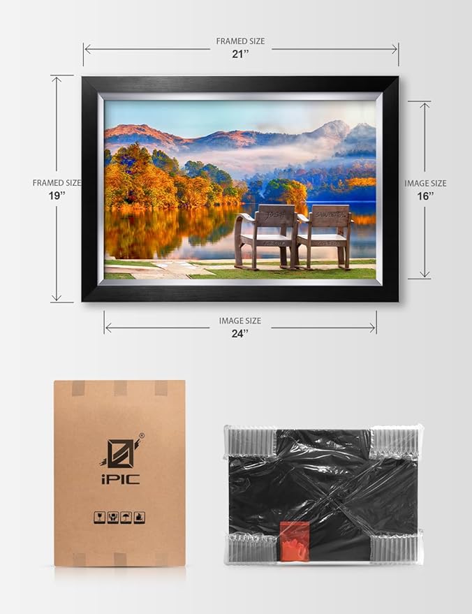 IPIC - Grow Old Together, Personalized Canvas Wall Art with Names and Date on for Home Decor, Customized Gift for Anniversary,Wedding,Birthday and Holidays.