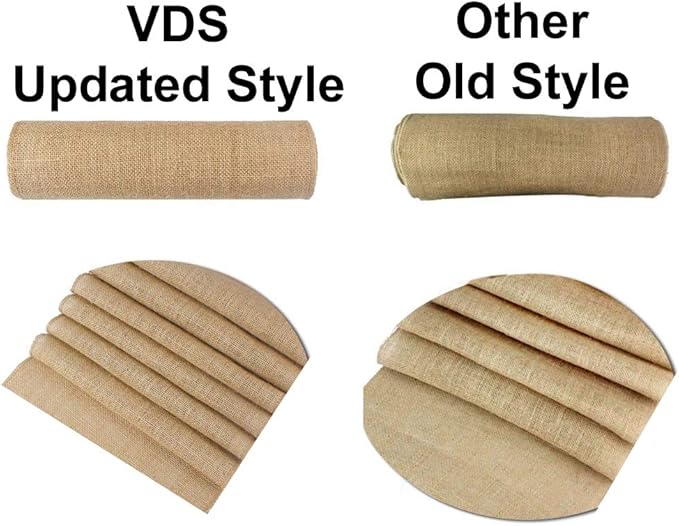 VDS Natural Burlap Chair Sashes Rustic Hessian Jute Bow Ribbon Ties for Wedding Party Birthday Anniversary Banquet Reception (6 X 108 Inch) (Pack of 50) (Red)