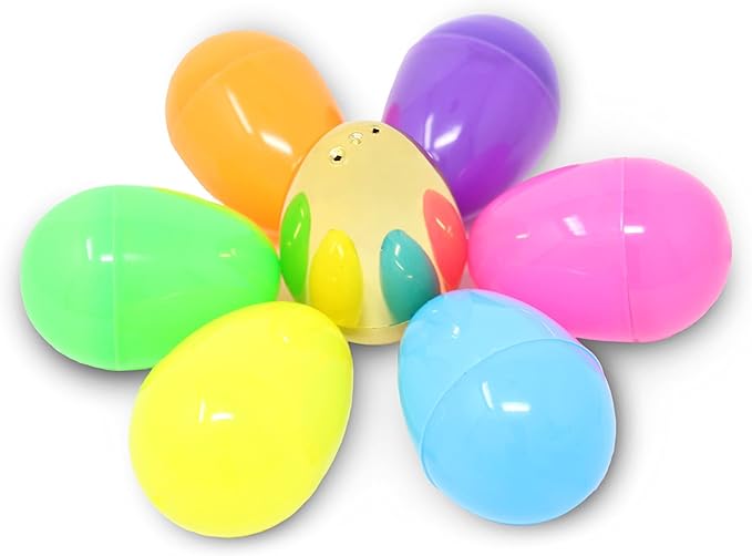 JOYIN 1000PCS Easter Eggs, Plastic 2.3" 994PCS Colorful with 6PCS Golden Eggs Bulk Empty Fillable for Easter Hunt Party Favor Basket Stuffers Filler Classroom Prize Supplies Decor