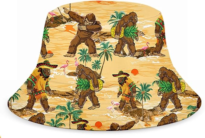 Mens Hawaiian Shirts and Shorts Set Funny Hawaiian Shirts for Men Beach Outfits Sets with Bucket Hats