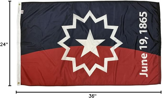FlagSource Juneteenth Commemorative Nylon Patriotic Flag, 2x3'