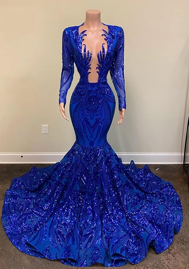 Keting Shiny Sequined Mermaid Women's Prom Party Evening Gala Dress Pageant Celebrity Gown