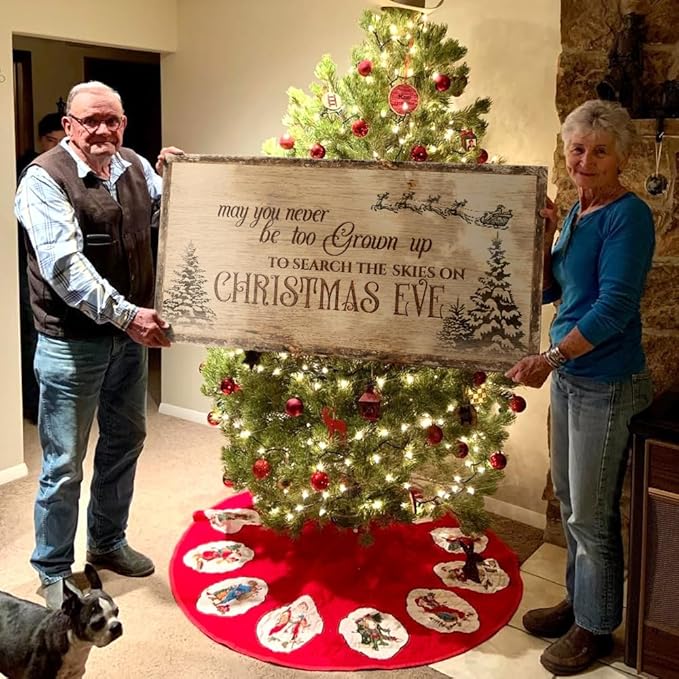 Tailored Canvases Christmas Sign (Gold Christmas Sign, 48x16)