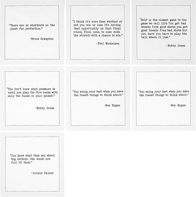 Five Star Funny Golf Legends Quotes | White Cotton Cocktail Napkins | 50 Luxury Disposable Beverage Napkins with Witty Bar Quotes | Drink Napkins for Parties, Bars, Weddings & Game Nights