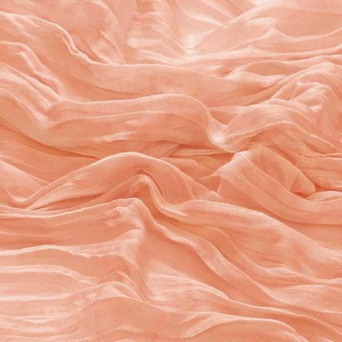 50 Pack Peach Cheesecloth Napkins Spring Cloth Napkins Set of 50 Dinner Napkins Bulk 21x21 Inches for Wedding Bridal Shower Baby Shower Valentine's Day