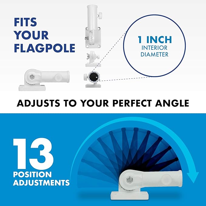 G128-5 Feet Spinning Aluminum Flagpole (White/Silver) American Flag Pole Sleeve Embroidered 2.5x4 ft American Flag Pole Sleeve (Flag Included) Flag Pole