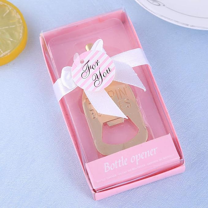 24 pcs Bottle Opener Baby Shower Favor for Guest,Rose Gold Feeding Bottle Opener Wedding Favors Baby Shower Giveaways Gift for Guest, Party Favors Gift & Party Decorations Supplies (Pink, 24)