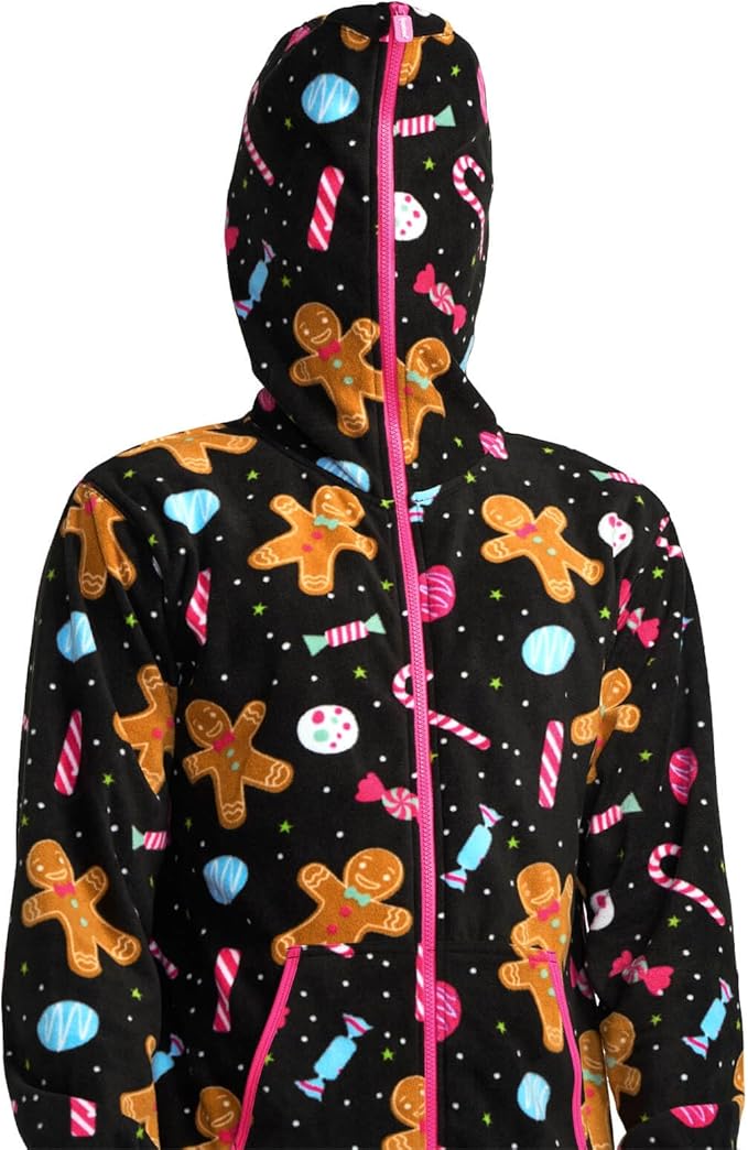Tipsy Elves Christmas Onesies for Adults - Comfy Unisex Matching Holiday Jumpsuits with Convenient Pockets