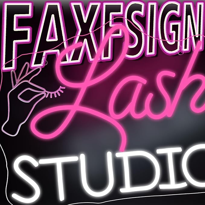 Lash Studio Neon Sign Eyelashes Room Neon Signs For Wall Decor Dimmable Led Light Spa Beauty Makeup Salon Studio Barber Shops Decoration Lash Tech Gifts Usb Powered 14.6" X 7.5"