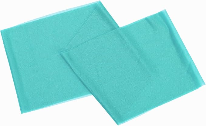 VDS Pack of 50, Teal, Sheer Chiffon Chair Sashes Bows Chair Cover Back Tie Ribbon for Wedding Birthday Baby Shower Engagement Ceremony Event Party Banquet Restaurant Dining Chair Decoration