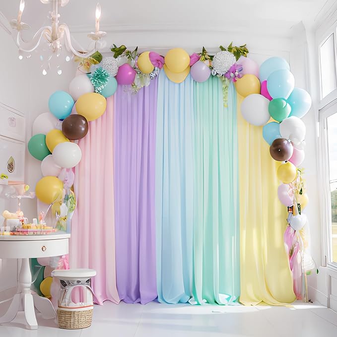 Unicorn Backdrop Pastel Rainbow Backdrop for Girls Birthday Baby Shower Unicorn Theme Party Decorations 10×10ft