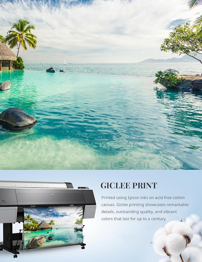 IPIC - "Tropical Memories Personalized Framed Wall Art, Custom Beach Canvas Print with Solid Wood Frame, A Personalized Gift with Name and Date for Couple, Wedding, or Anniversary