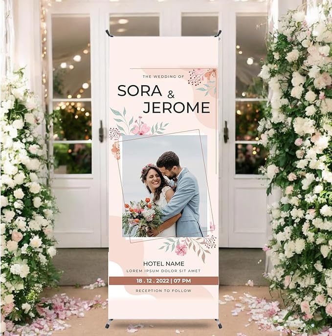 Custom Banner – Personalized X-Banner Stand for Events, Trade Shows, Parties & Promotions – Add Your Text, Logo, or Images – Made in USA (Full color, 31x70 inch)