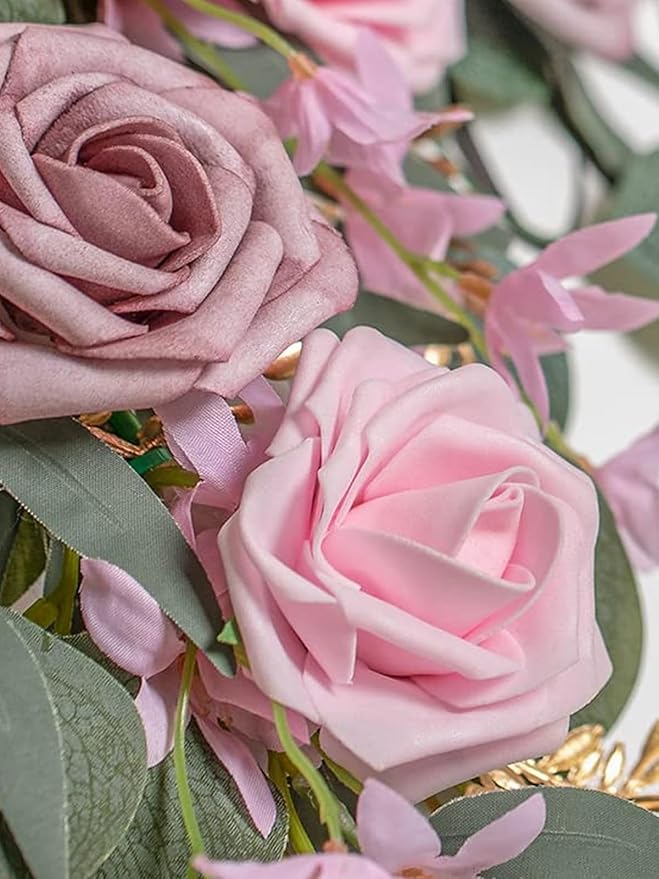 Wedding Arch Flowers, Artificial Flowers for Decoration, 2pcs Flower Swag and 1 pcs Semi-Sheer Chiffon Table Runner Swag for Beautiful Dream Wedding Ceremony Floral Decor - Pack of 3