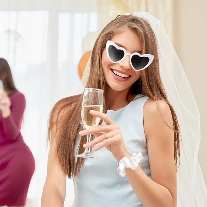 Bridesmaid Scrunchies Proposal Hair claws clips Set of 12 Bridal Shower heart sunglasses Gifts for Wedding Bachelorette Party Favors (36pcs Sage Green)