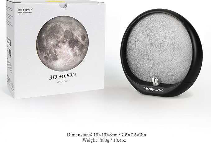mamre Moon Décor Lamp Anniversary Dating Valentine’s Day Gift Ideas Astronomy Artwork, to The Moon and Back