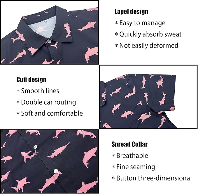 Men's Hawaiian Shirt and Shorts Set 2 Piece Beach Outfits with Bucket Hats for Beach Days and Summer Vibes