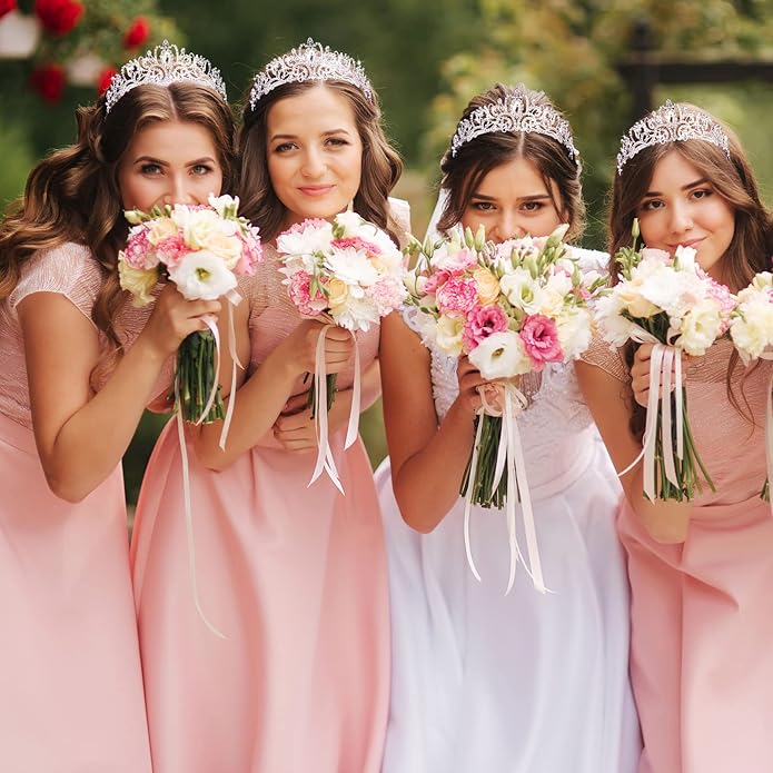 BBTO 10 Pcs Crystal Tiara and Crowns for Women Girls Princess Rhinestone Crown Queen Headbands with Combs Bride Tiaras for Christmas Birthday Party Gifts Wedding Prom Hair Accessories