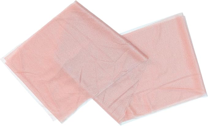 VDS Pack of 75, Peach, Sheer Chiffon Chair Sashes Bows Chair Cover Back Tie Ribbon for Wedding Birthday Baby Shower Engagement Ceremony Event Party Banquet Restaurant Dining Chair Decoration