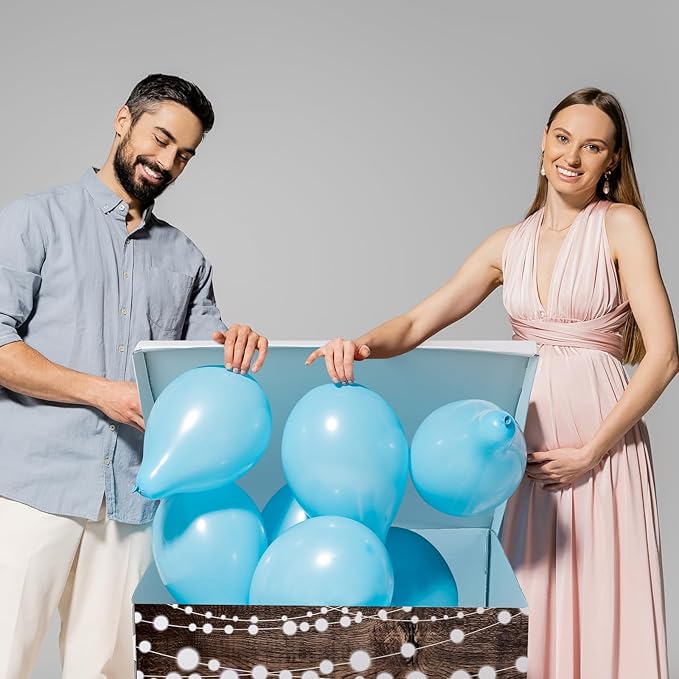 AmazingSpark 28in Jumbo Gender Reveal Gift Box Kit with Oversized Box Giant Pull Bows for Gender Reveal Baby Shower Birthday Party Decor(Boots or Bows)