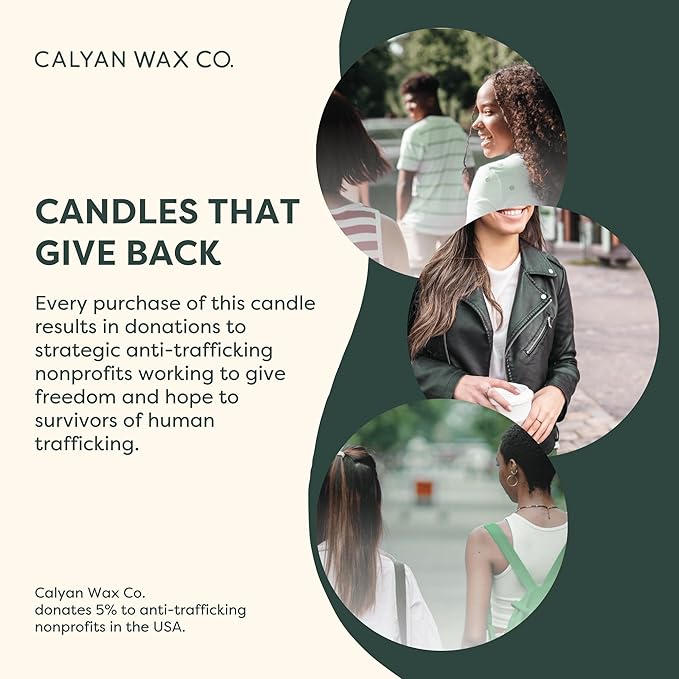 Calyan Wax Co. Lemon & Sage 3 Wick Scented Candle - 43 Hour Burn - Luxury 3 Wick Soy Candles - Non Toxic Soy Wax Candles - Long Lasting Large Glass Jar Candle for Home - 14.9oz