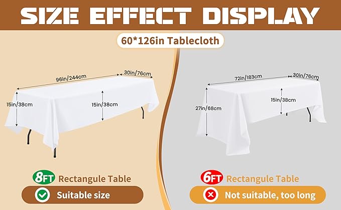10 Pack 60 x 126 Inch Tablecloth, Pink Tablecloth for 8 Feet Rectangle Tables, Stain and Wrinkle Resistant Washable Fabric Table Cloth for Wedding Party Dining Table Buffet Parties Camping