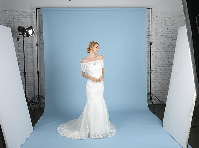 Seamless Photo Photography Backdrop Paper, Photo Background Paper Roll (Sky Blue, 107”x19.5')