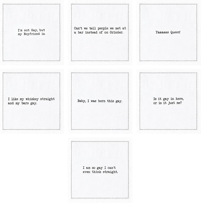 Five Star Funny Pride Quotes | White Cotton Cocktail Napkins | 50 Luxury Disposable Beverage Napkins with Witty Bar Quotes | Drink Napkins for Parties, Bars, Weddings & Game Nights
