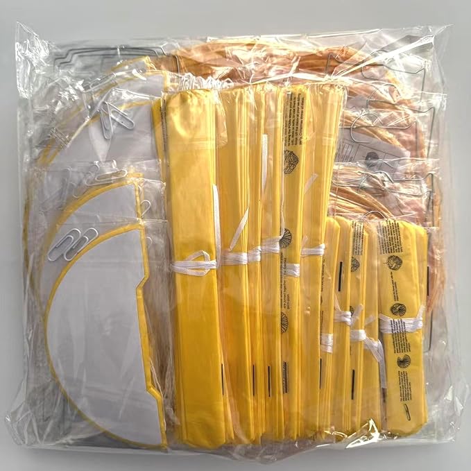 WOLHOWLTD Yellow Paper Decoration Set - 34 Pcs Paper Lanterns, Pompoms, Honeycomb for Wedding,Harvest, Summer Aloha Party, School Day,Baby Shower,Birthday Party Classroom,Home Decoration(Yellow)